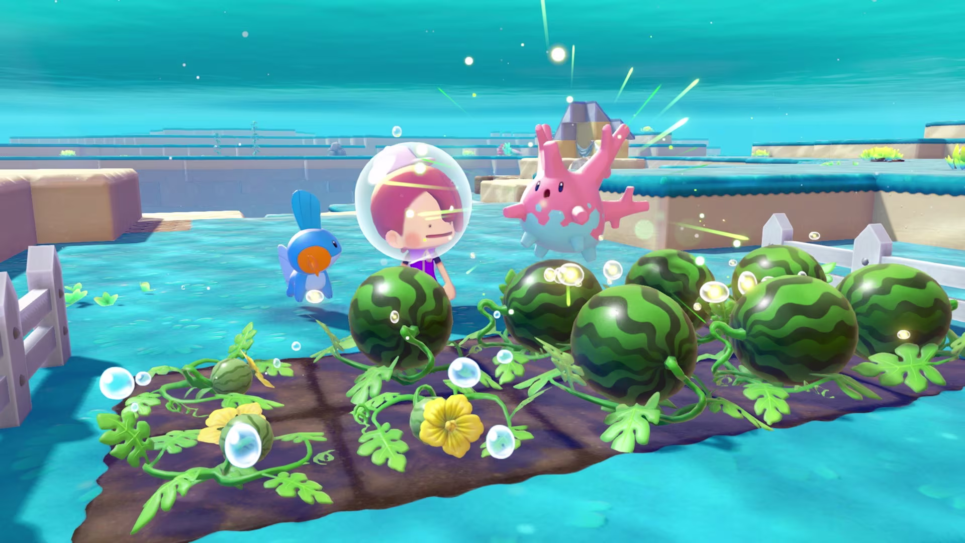Unlocking Dive and entering Bubbly Basin in Pokemon Pokopia de Switch 2
