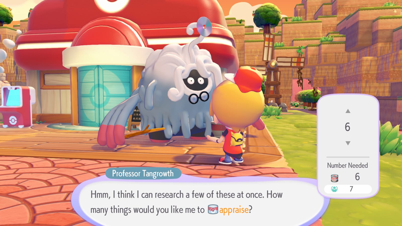 Professor Tangrowth appraising several Lost Relics at once