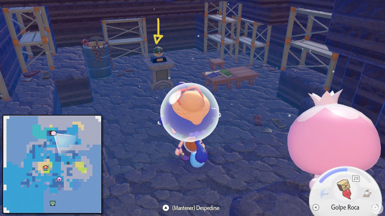 Hidden chamber containing the Treasure Map No. 4 reward
