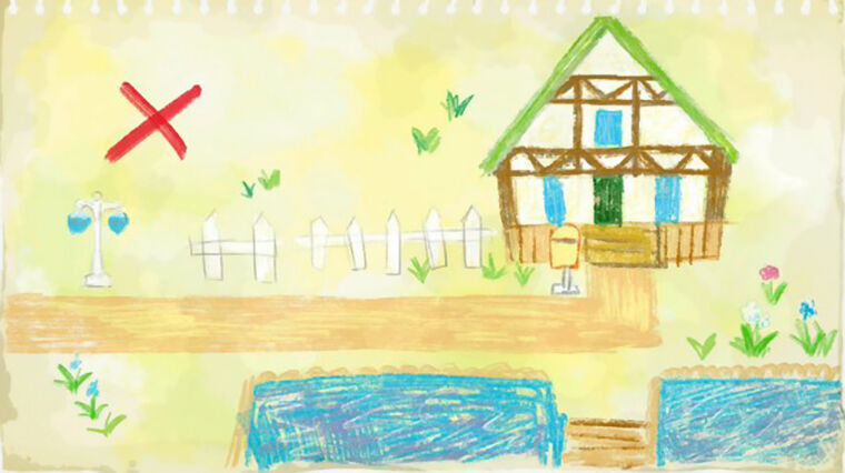 Treasure Map No. 5 drawing in Bubbly Basin
