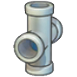 Iron pipe (vertical cross)